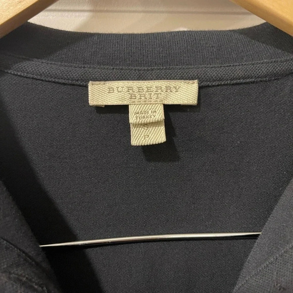Burberry Brit Women’s Solid Black Polo Small - Picture 3 of 5